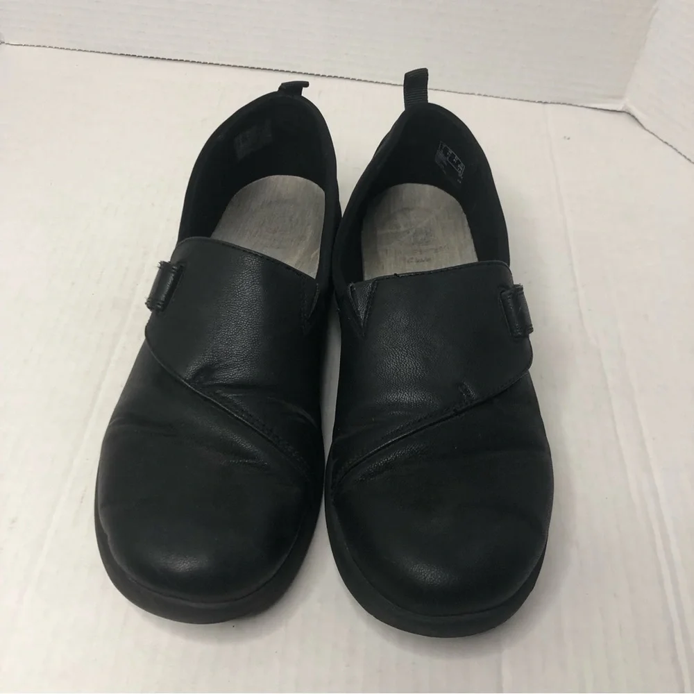 Clarks Loafers Womens Size 9.5 Cloud Steppers Black Slip On Comfort Shoes